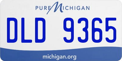 MI license plate DLD9365