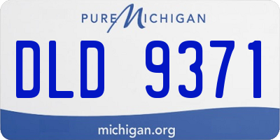 MI license plate DLD9371