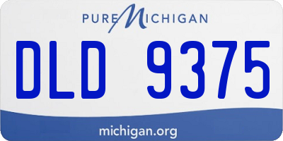 MI license plate DLD9375