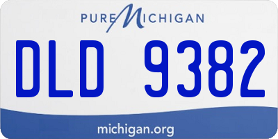 MI license plate DLD9382