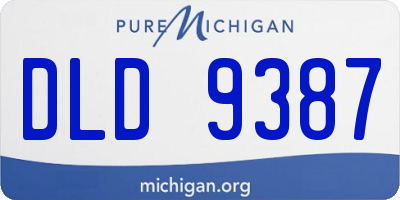 MI license plate DLD9387