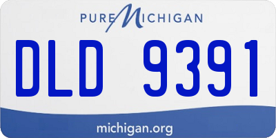 MI license plate DLD9391