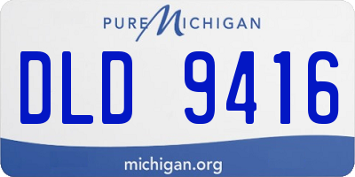 MI license plate DLD9416
