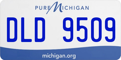 MI license plate DLD9509