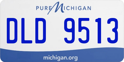 MI license plate DLD9513