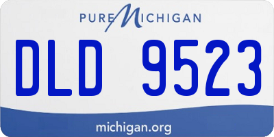 MI license plate DLD9523