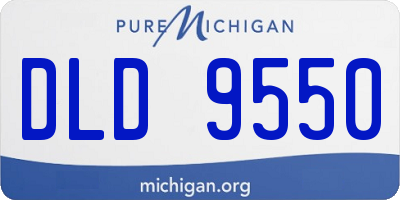 MI license plate DLD9550