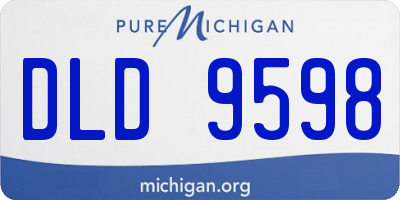 MI license plate DLD9598