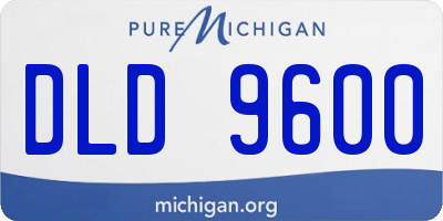MI license plate DLD9600