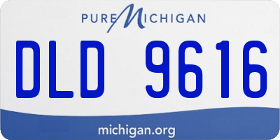 MI license plate DLD9616
