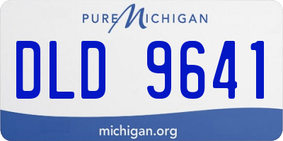MI license plate DLD9641