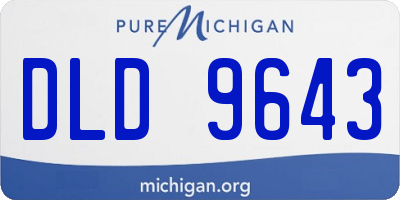 MI license plate DLD9643