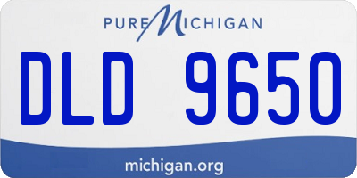 MI license plate DLD9650