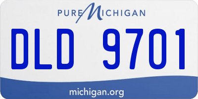 MI license plate DLD9701
