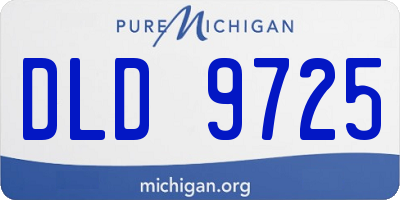 MI license plate DLD9725