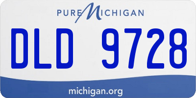 MI license plate DLD9728