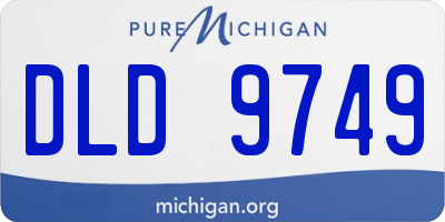 MI license plate DLD9749