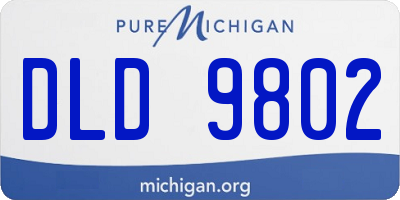 MI license plate DLD9802