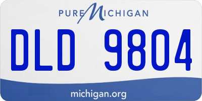 MI license plate DLD9804