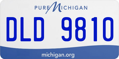 MI license plate DLD9810