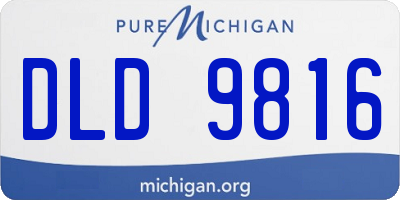MI license plate DLD9816
