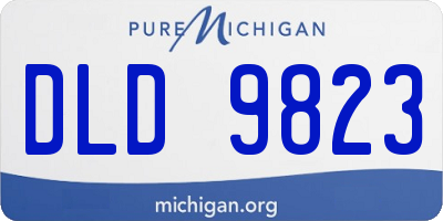 MI license plate DLD9823