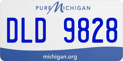 MI license plate DLD9828