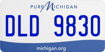 MI license plate DLD9830