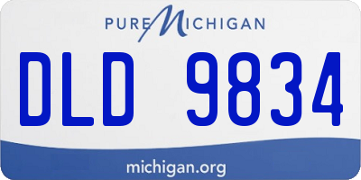 MI license plate DLD9834