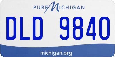 MI license plate DLD9840