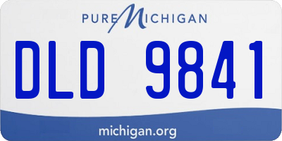 MI license plate DLD9841
