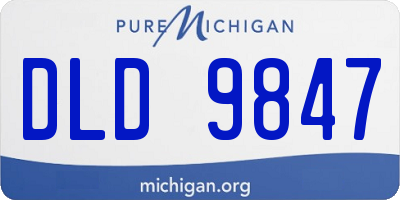 MI license plate DLD9847