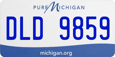 MI license plate DLD9859