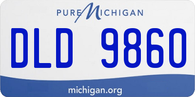 MI license plate DLD9860