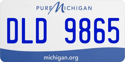 MI license plate DLD9865