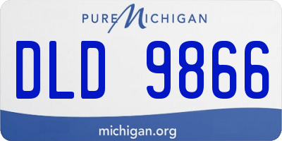 MI license plate DLD9866