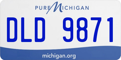 MI license plate DLD9871