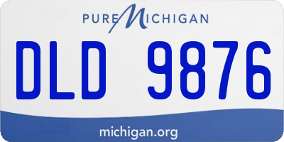 MI license plate DLD9876