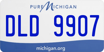 MI license plate DLD9907
