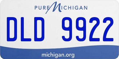 MI license plate DLD9922