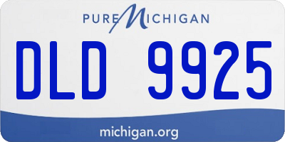 MI license plate DLD9925