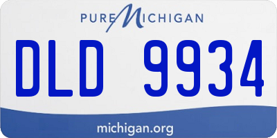 MI license plate DLD9934