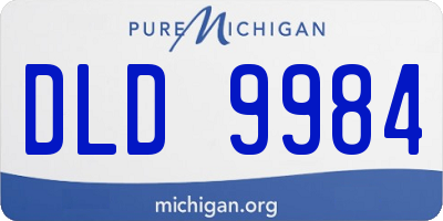 MI license plate DLD9984