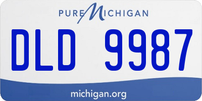 MI license plate DLD9987