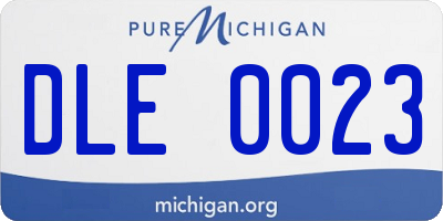 MI license plate DLE0023