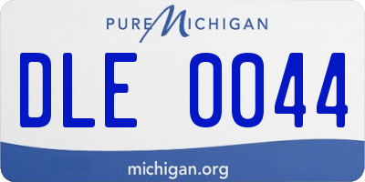 MI license plate DLE0044