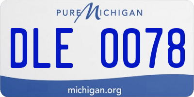 MI license plate DLE0078