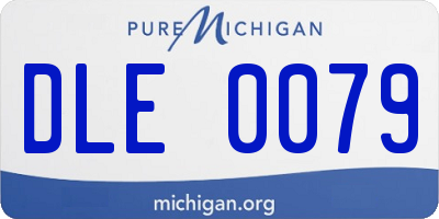 MI license plate DLE0079