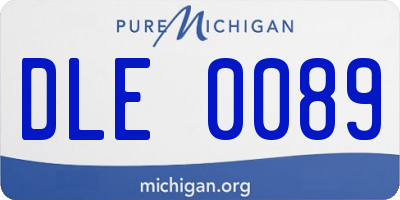 MI license plate DLE0089