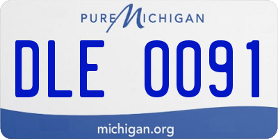 MI license plate DLE0091